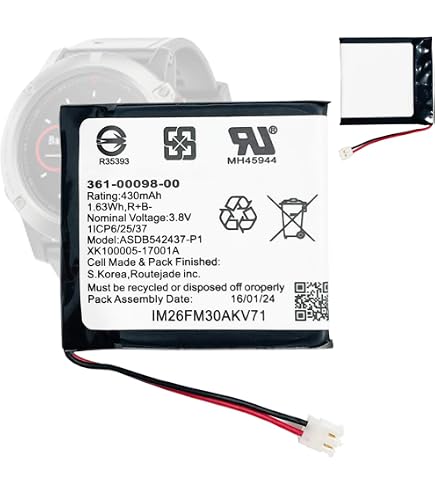 Amazon | 互換 Garmin 361-00043-00 700mAh/2.59Wh 互換用の